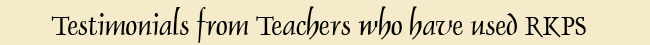 Royal Kingdom of the Parts of Speech: Testimonials From Teachers Who Have Used RKPS